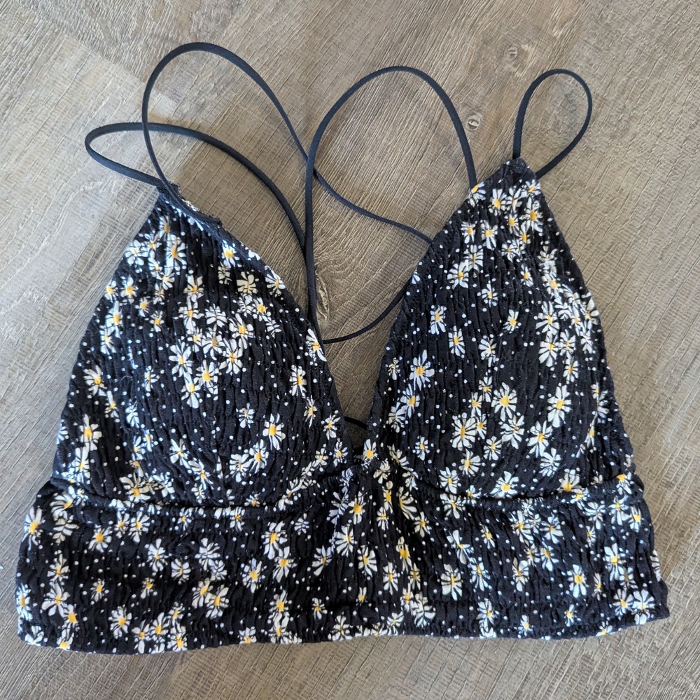 Floral Strappy Bralette VS Pink Juniors Sz M